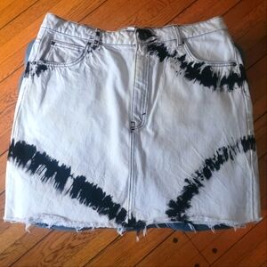 Topshop Tie Dye Cotton Mini Skirt